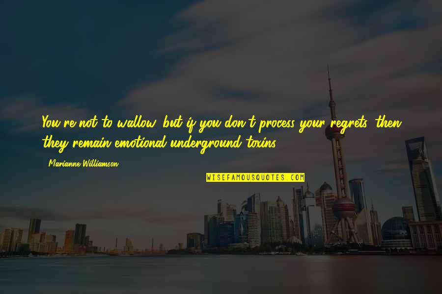 Charitable Organizations Quotes By Marianne Williamson: You're not to wallow, but if you don't