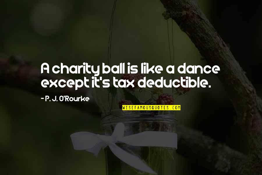 Charity's Quotes By P. J. O'Rourke: A charity ball is like a dance except Charity's Quotes By P. J. O'Rourke: A charity ball is like a dance except