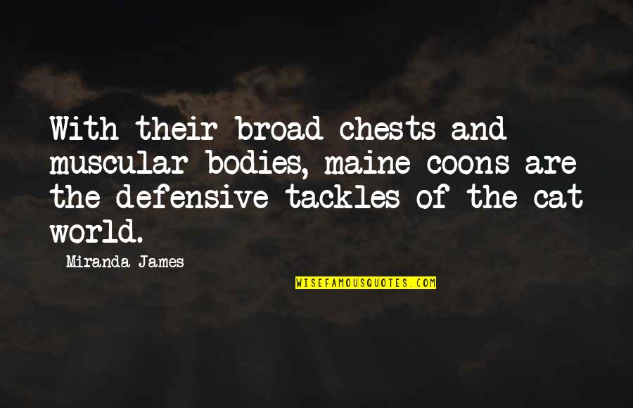 Charl Aznavour Quotes By Miranda James: With their broad chests and muscular bodies, maine