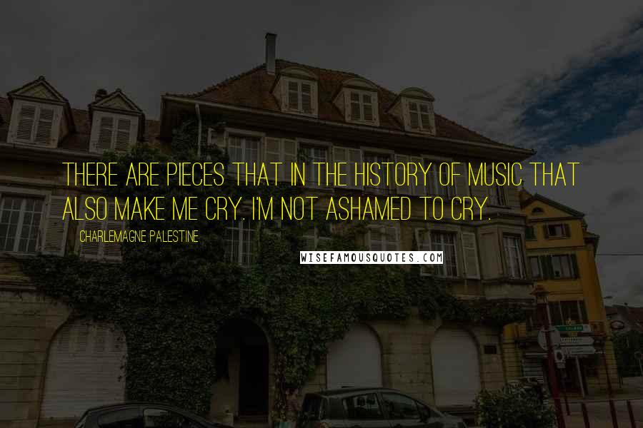 Charlemagne Palestine quotes: There are pieces that in the history of music that also make me cry. I'm not ashamed to cry.
