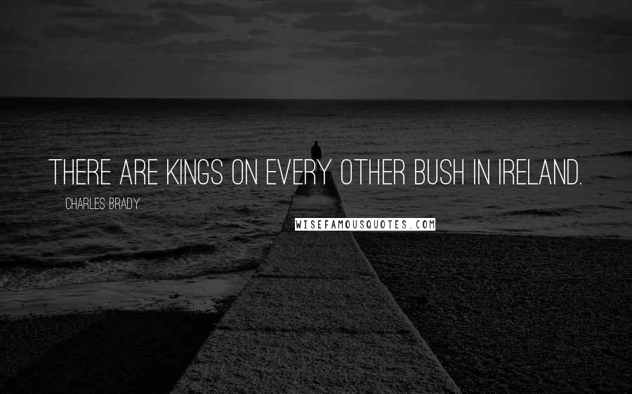 Charles Brady quotes: There are kings on every other bush in Ireland.