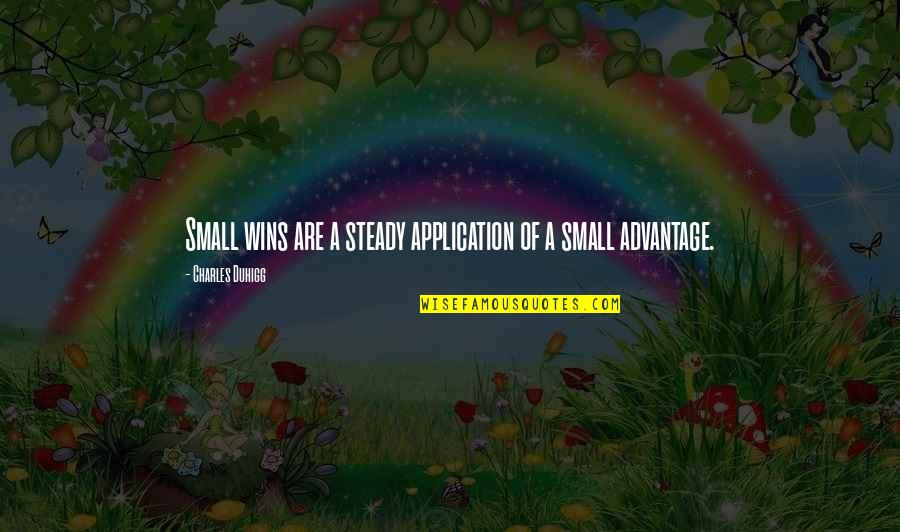 Charles Duhigg Quotes By Charles Duhigg: Small wins are a steady application of a