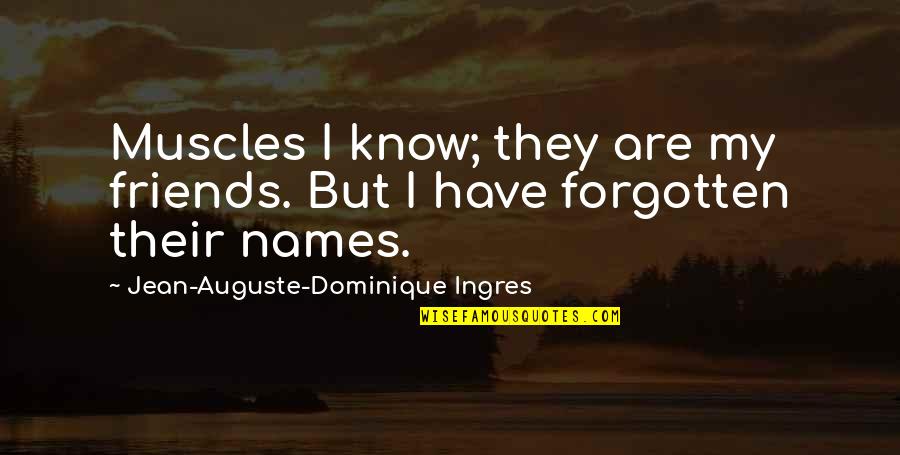 Charles E. Hummel Quotes By Jean-Auguste-Dominique Ingres: Muscles I know; they are my friends. But