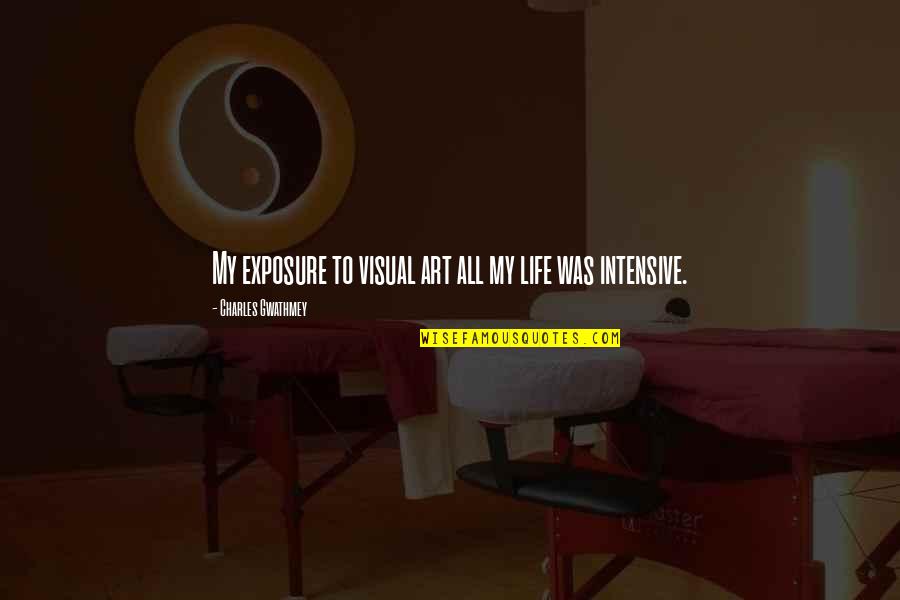 Charles Gwathmey Quotes By Charles Gwathmey: My exposure to visual art all my life