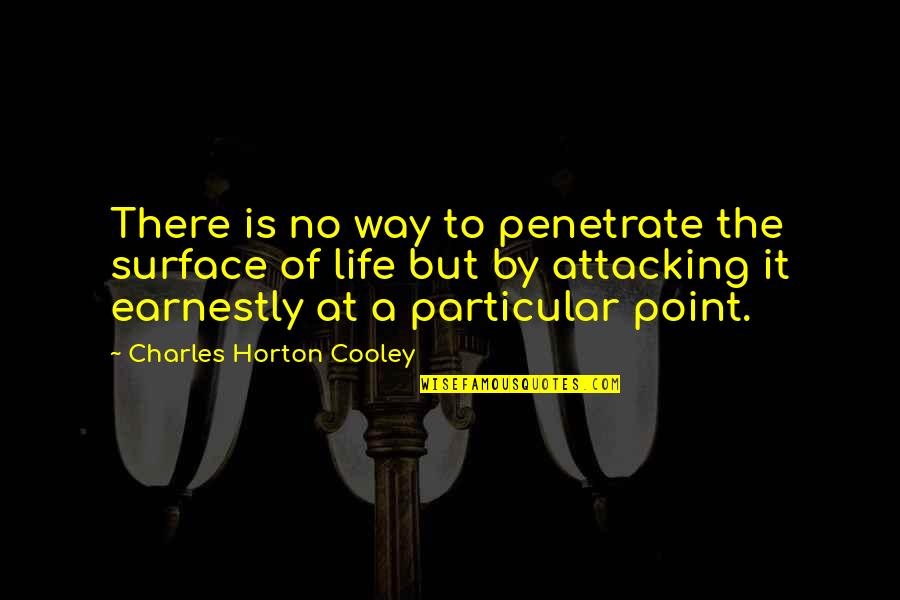 Charles Horton Cooley Quotes By Charles Horton Cooley: There is no way to penetrate the surface