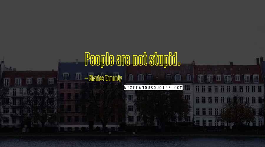 Charles Kennedy quotes: People are not stupid.