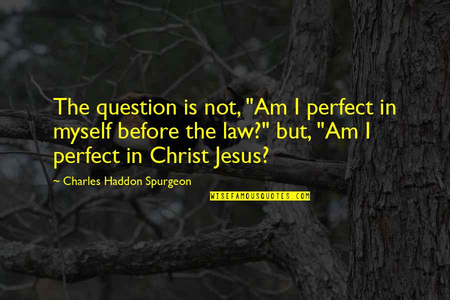 Charles Law Quotes By Charles Haddon Spurgeon: The question is not, "Am I perfect in Charles Law Quotes By Charles Haddon Spurgeon: The question is not, "Am I perfect in
