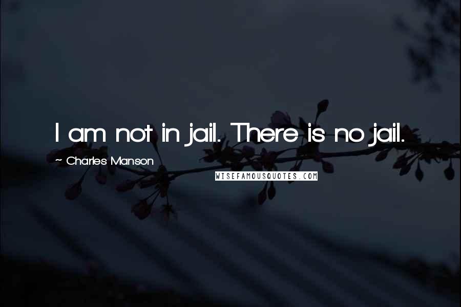 Charles Manson quotes: I am not in jail. There is no jail.