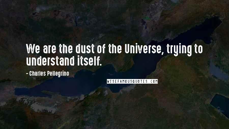 Charles Pellegrino quotes: We are the dust of the Universe, trying to understand itself.