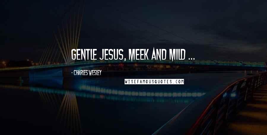 Charles Wesley quotes: Gentle Jesus, meek and mild ...