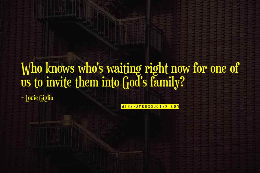 Charlie Munger Ebitda Quote Quotes By Louie Giglio: Who knows who's waiting right now for one