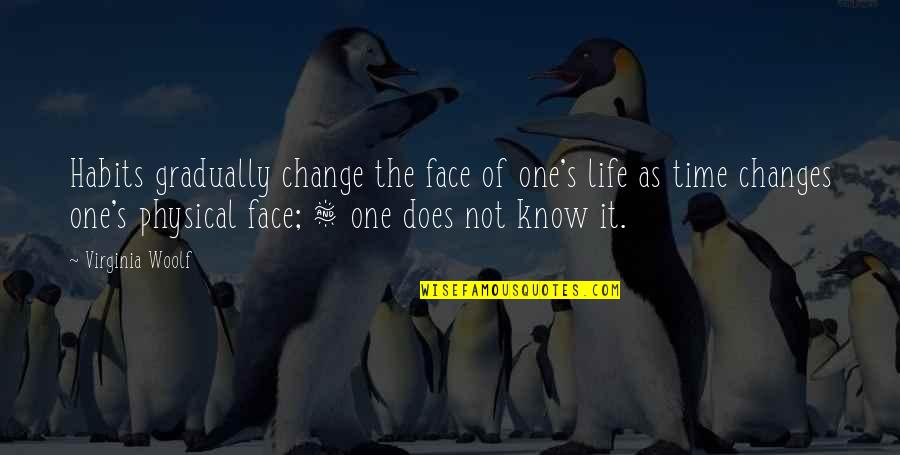 Charlie Munger Ebitda Quote Quotes By Virginia Woolf: Habits gradually change the face of one's life