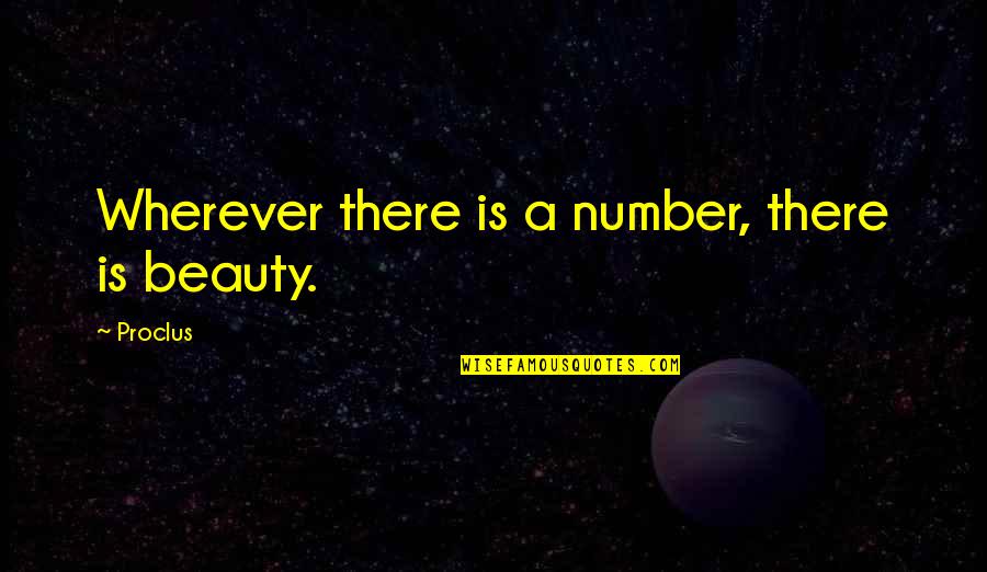 Charpilloz Motorsports Quotes By Proclus: Wherever there is a number, there is beauty.