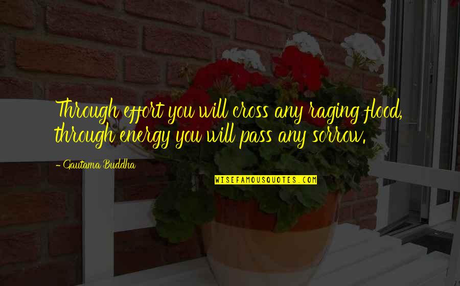 Charrascas Dulce Quotes By Gautama Buddha: Through effort you will cross any raging flood, Charrascas Dulce Quotes By Gautama Buddha: Through effort you will cross any raging flood,