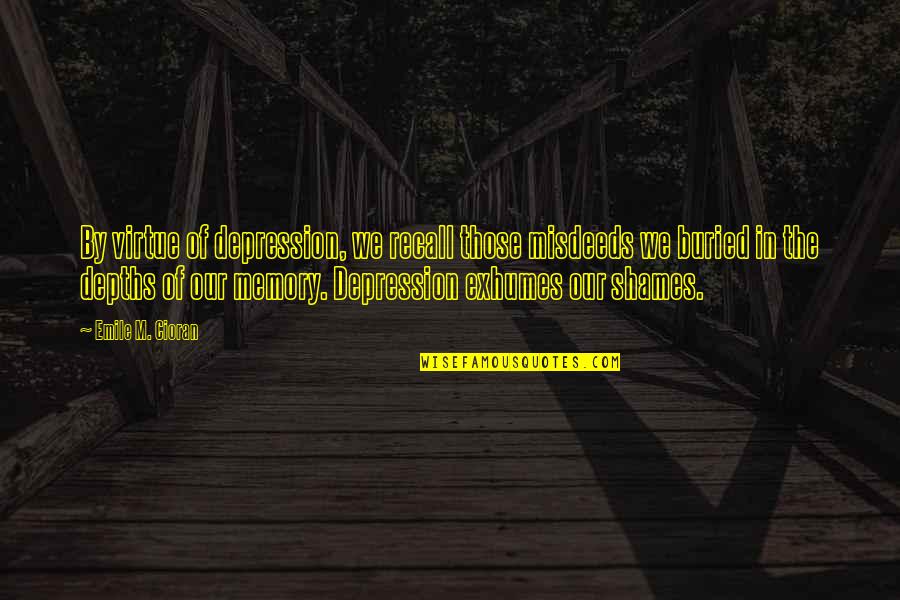 Charros Mexicanos Quotes By Emile M. Cioran: By virtue of depression, we recall those misdeeds