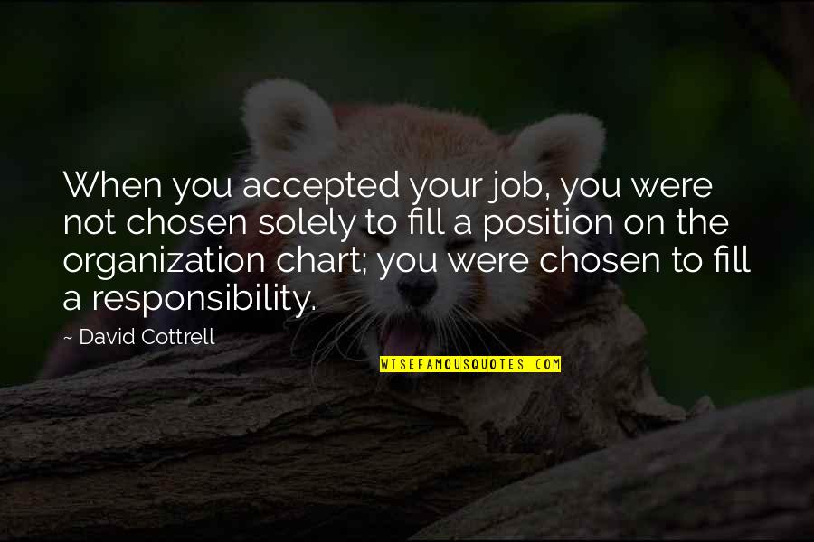 Chart Quotes By David Cottrell: When you accepted your job, you were not