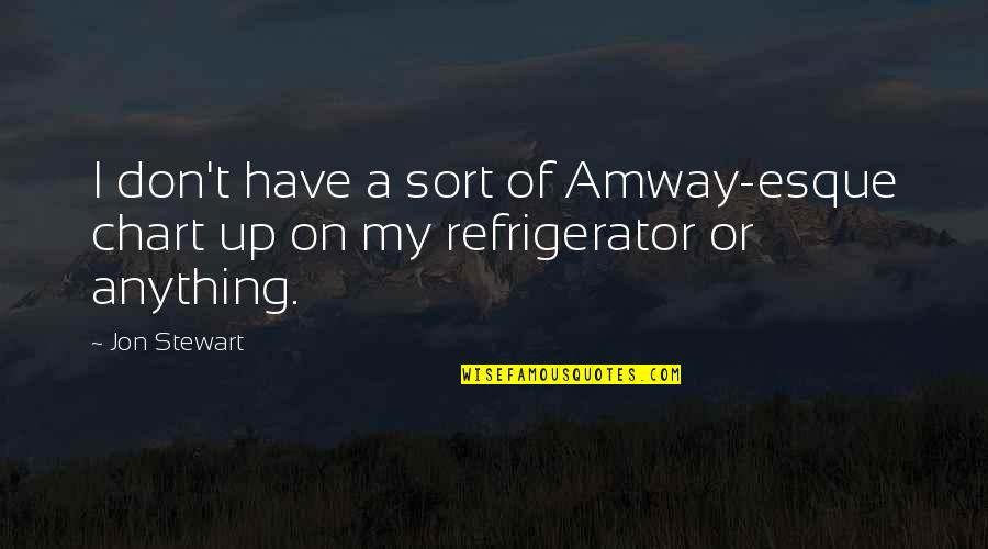 Chart Quotes By Jon Stewart: I don't have a sort of Amway-esque chart