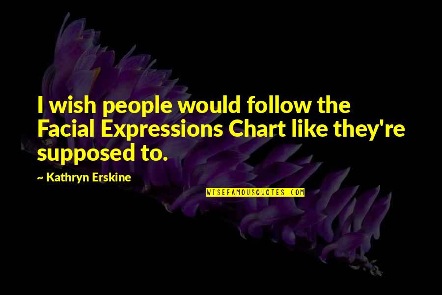 Chart Quotes By Kathryn Erskine: I wish people would follow the Facial Expressions