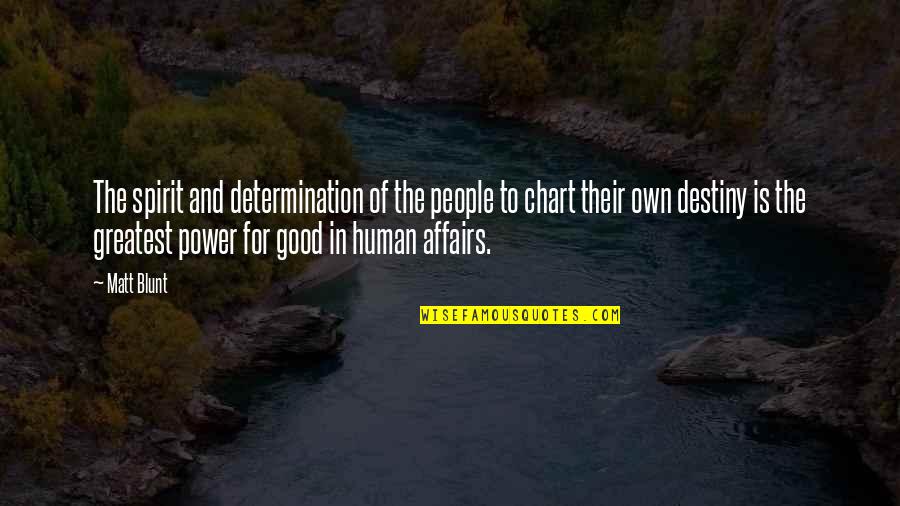 Chart Quotes By Matt Blunt: The spirit and determination of the people to