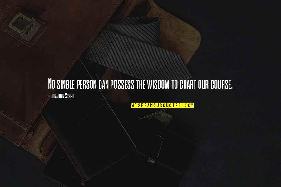 Chart Your Course Quotes By Jonathan Schell: No single person can possess the wisdom to