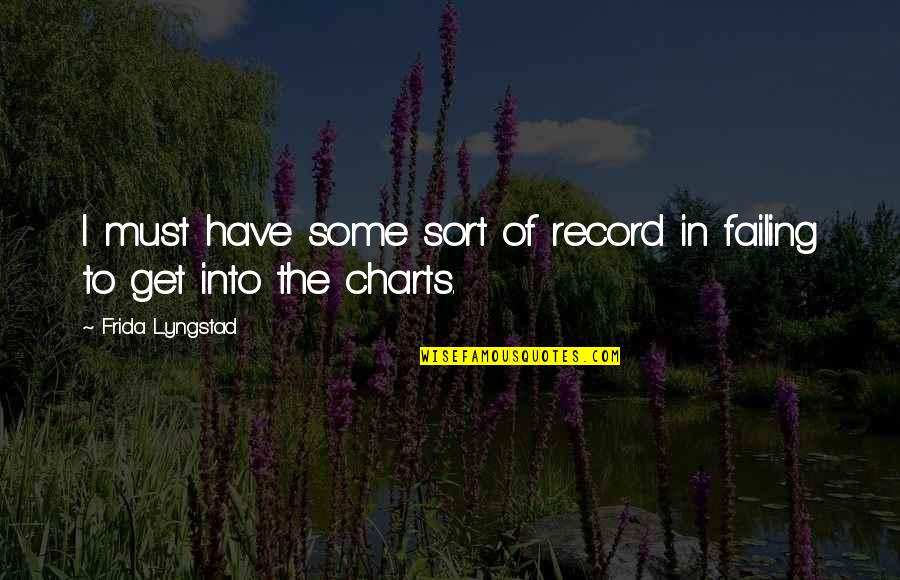 Charts Quotes By Frida Lyngstad: I must have some sort of record in