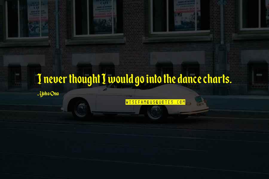 Charts Quotes By Yoko Ono: I never thought I would go into the