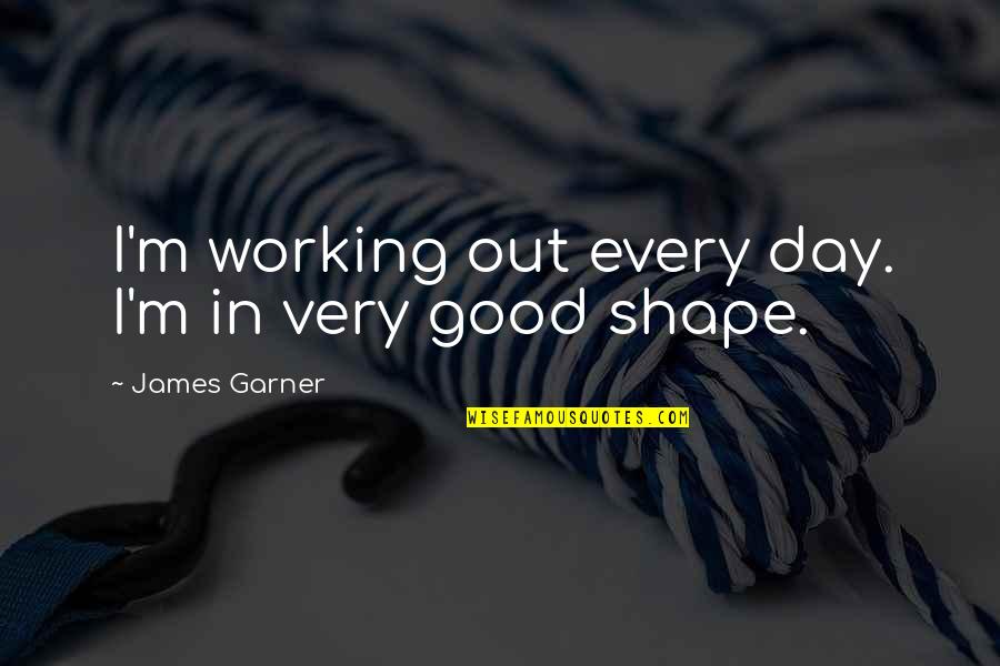 Charvaka Philosophy Quotes By James Garner: I'm working out every day. I'm in very Charvaka Philosophy Quotes By James Garner: I'm working out every day. I'm in very
