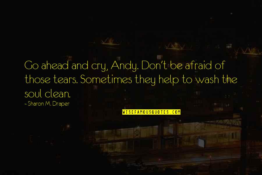 Chasing Impossible Dreams Quotes By Sharon M. Draper: Go ahead and cry, Andy. Don't be afraid