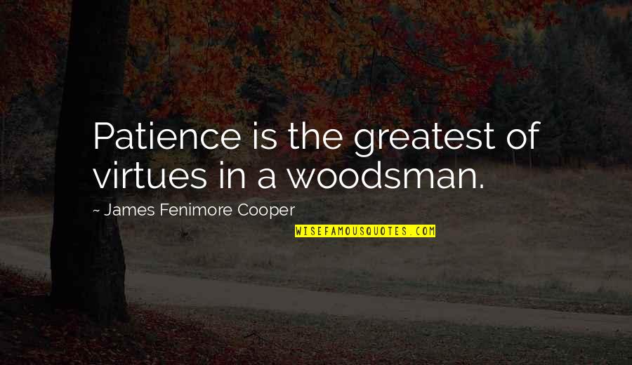 Chasm Pronunciation Quotes By James Fenimore Cooper: Patience is the greatest of virtues in a