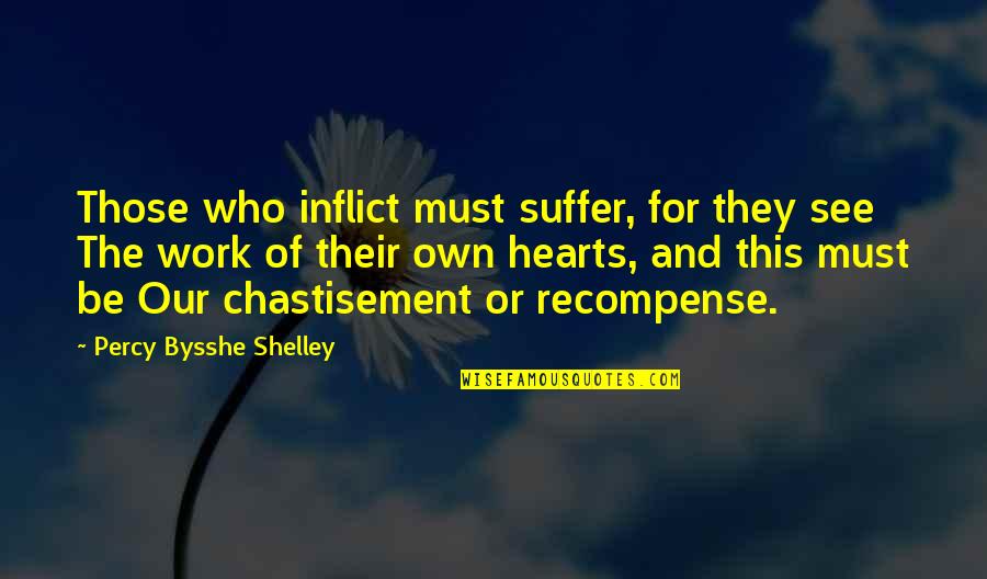 Chastisement Quotes By Percy Bysshe Shelley: Those who inflict must suffer, for they see