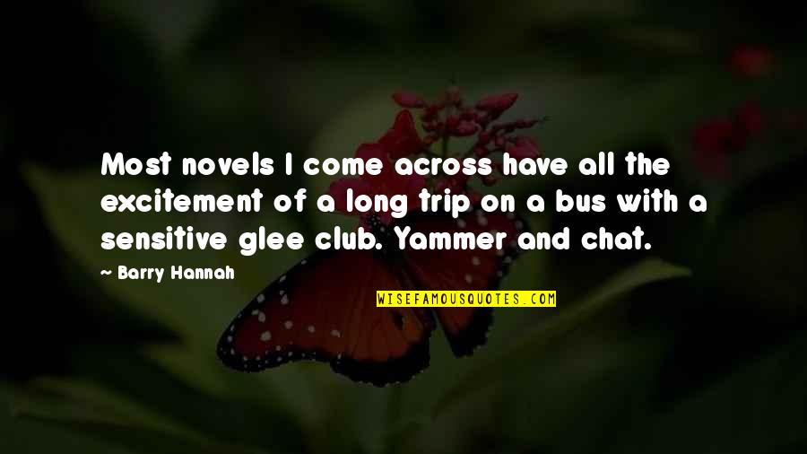 Chat Quotes By Barry Hannah: Most novels I come across have all the