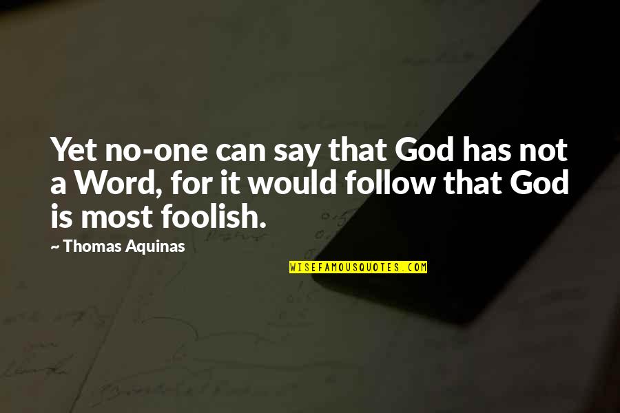 Chatting Funny Quotes By Thomas Aquinas: Yet no-one can say that God has not