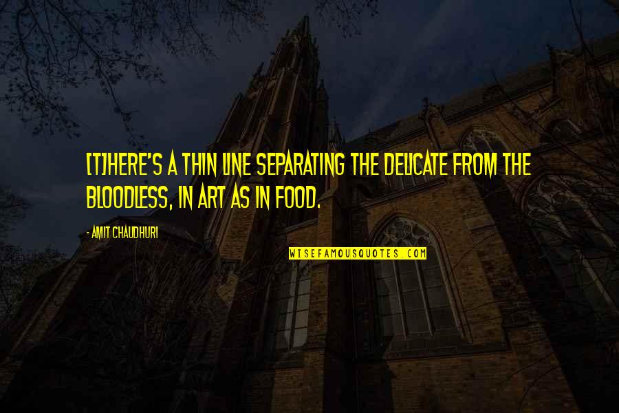 Chaudhuri Quotes By Amit Chaudhuri: [T]here's a thin line separating the delicate from