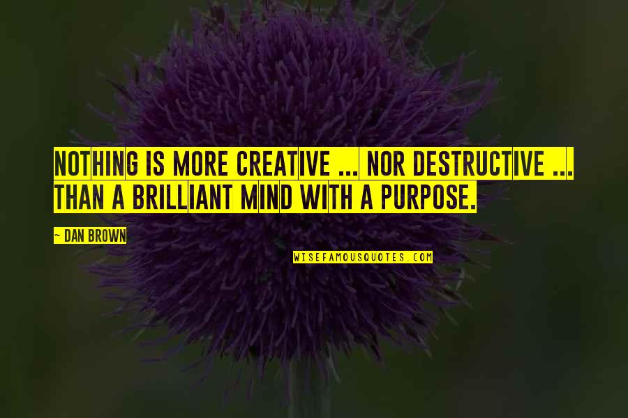 Chauffeured Services Quotes By Dan Brown: Nothing is more creative ... nor destructive ...
