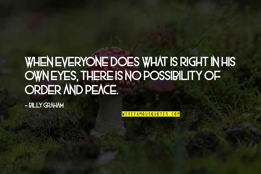 Chaval De La Quotes By Billy Graham: When everyone does what is right in his