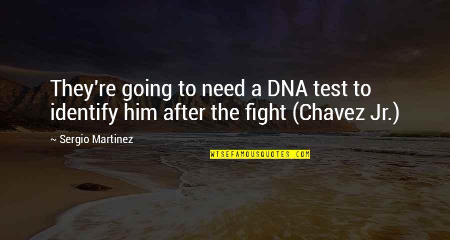 Chavez's Quotes By Sergio Martinez: They're going to need a DNA test to