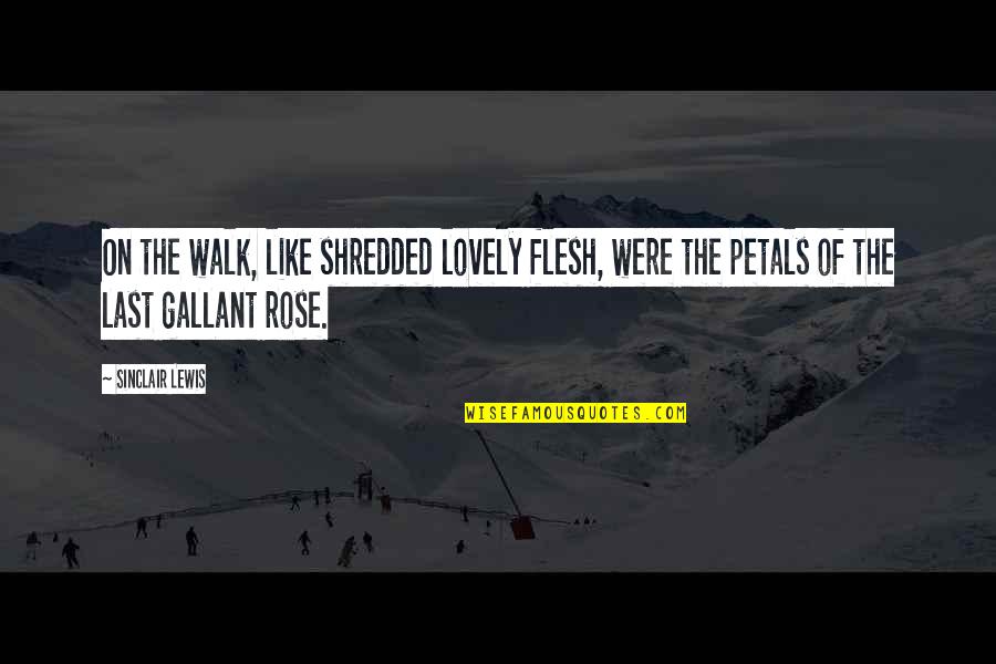 Chayefsky Paddy Quotes By Sinclair Lewis: On the walk, like shredded lovely flesh, were