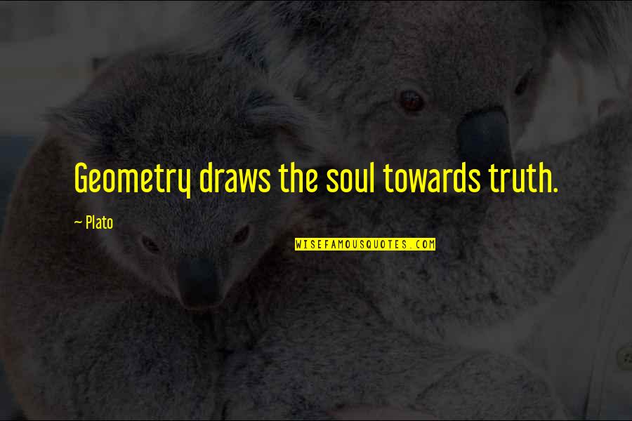 Chayefsky Writer Quotes By Plato: Geometry draws the soul towards truth.