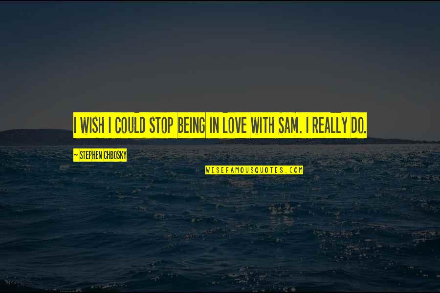 Chbosky Stephen Quotes By Stephen Chbosky: I wish I could stop being in love Chbosky Stephen Quotes By Stephen Chbosky: I wish I could stop being in love