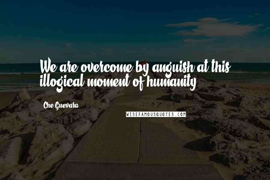 Che Guevara quotes: We are overcome by anguish at this illogical moment of humanity.