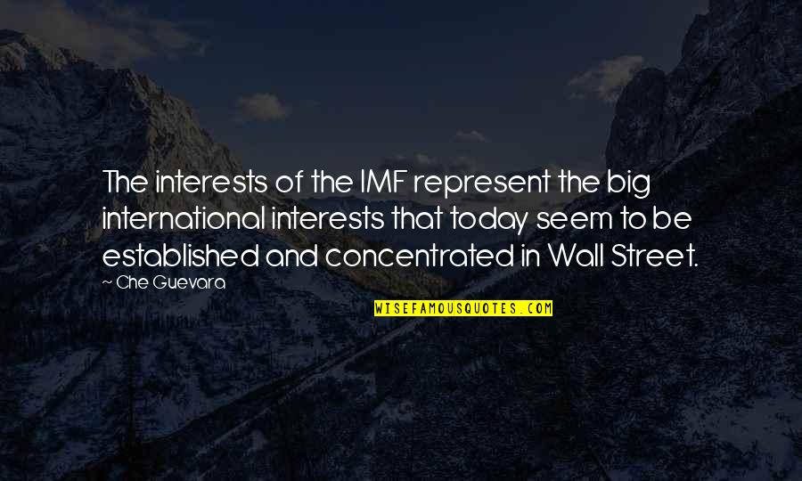 Che Quotes By Che Guevara: The interests of the IMF represent the big