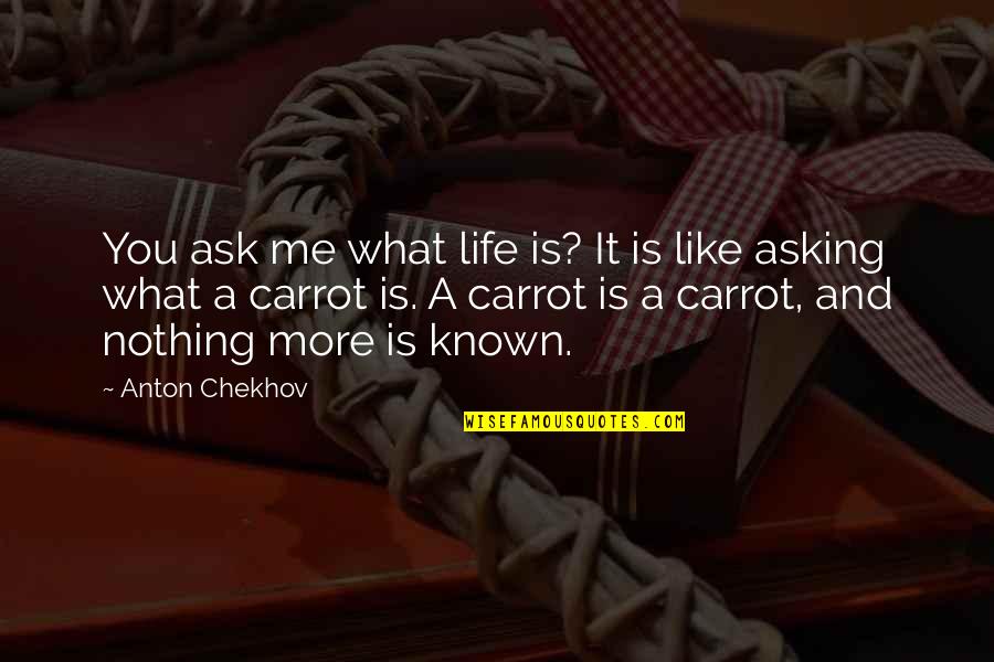 Cheap Furniture Winz Quotes By Anton Chekhov: You ask me what life is? It is