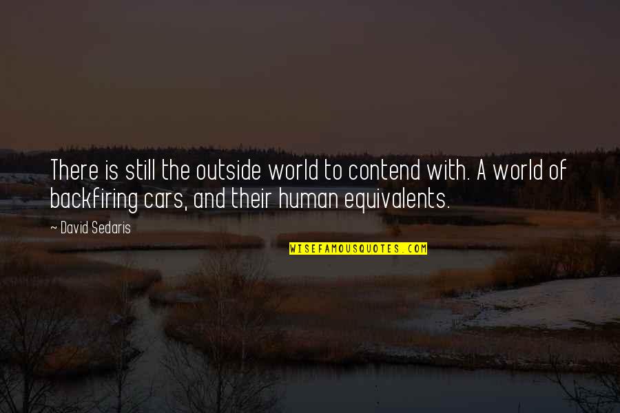Cheaters Friends Quotes By David Sedaris: There is still the outside world to contend Cheaters Friends Quotes By David Sedaris: There is still the outside world to contend