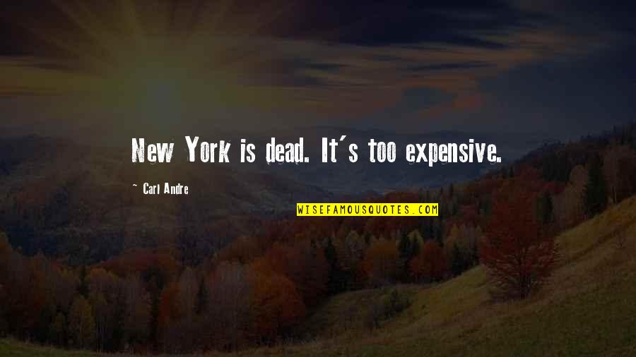 Cheaters On Facebook Quotes By Carl Andre: New York is dead. It's too expensive.