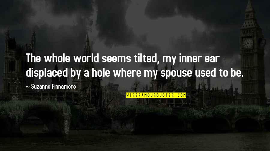 Cheating Spouse Quotes By Suzanne Finnamore: The whole world seems tilted, my inner ear