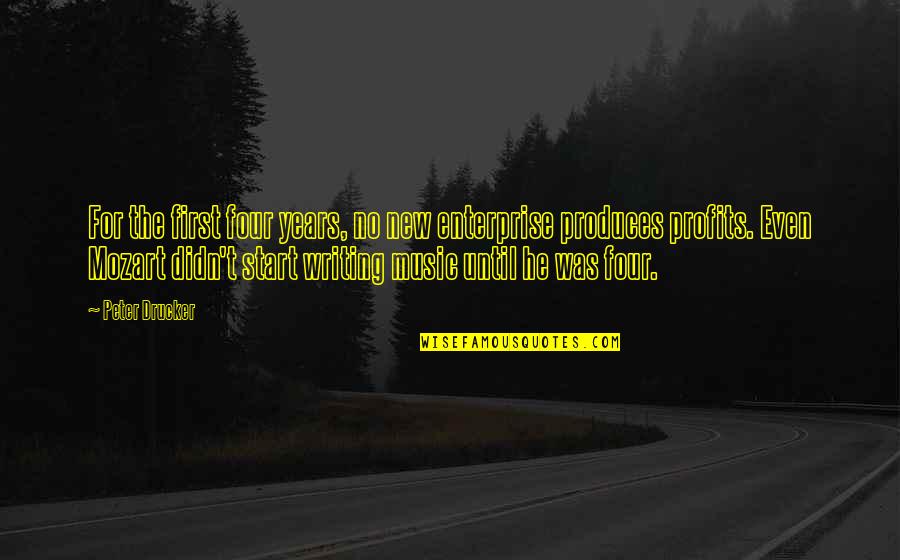 Chebinou Quotes By Peter Drucker: For the first four years, no new enterprise Chebinou Quotes By Peter Drucker: For the first four years, no new enterprise