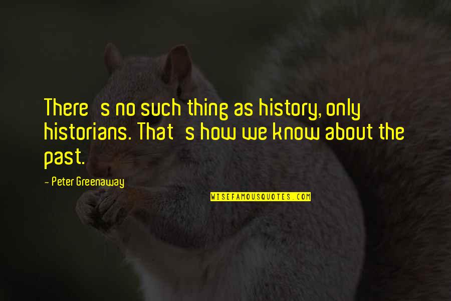 Chechen Mujahideen Quotes By Peter Greenaway: There's no such thing as history, only historians.