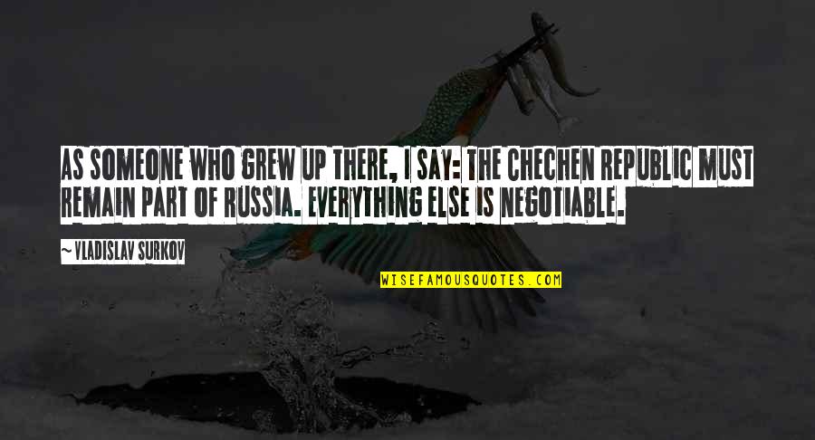 Chechen Quotes By Vladislav Surkov: As someone who grew up there, I say: