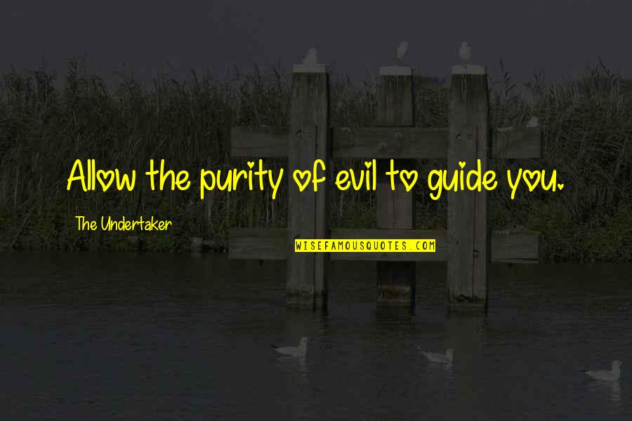 Check It Out With Dr Steve Brule Quotes By The Undertaker: Allow the purity of evil to guide you.