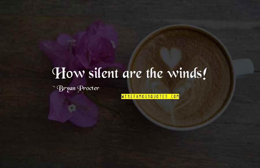 Checkered Past Quotes By Bryan Procter: How silent are the winds!